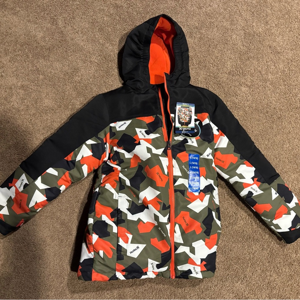 Hurley Kids Camo Jacket Size 14/16
